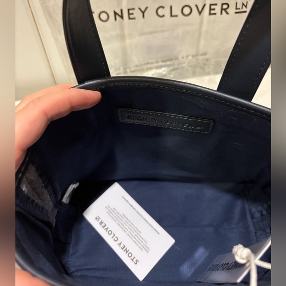 Stoney Clover Lane Gray Felt Mini Tote with Black Trim- Firm price - Picture 8 of 8